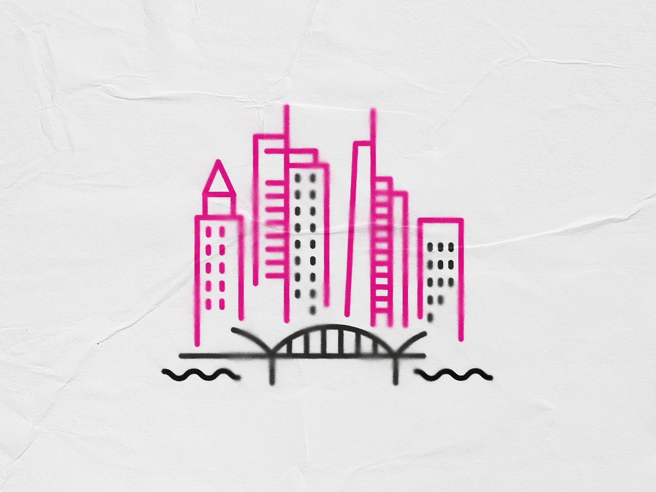 Illustration of the Frankfurt skyline, where there are lots of job offers.