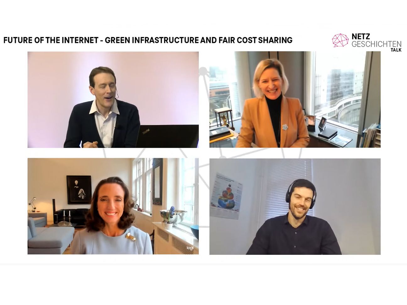  Brent Goff, Angelika Niebler, Simon Hinterholzer and Roslyn Layton (clockwise from left to right)