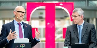 Deutsche Telekom CEO Tim Höttges (left) and CFO Christian Illek.