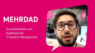 Mehrdad Auszubildender zum Kaufmann für IT-System-Management