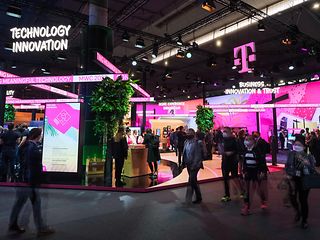 Der Messestand der Telekom