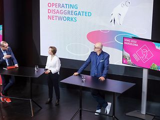 Pressekonferenz am Telekom-Stand