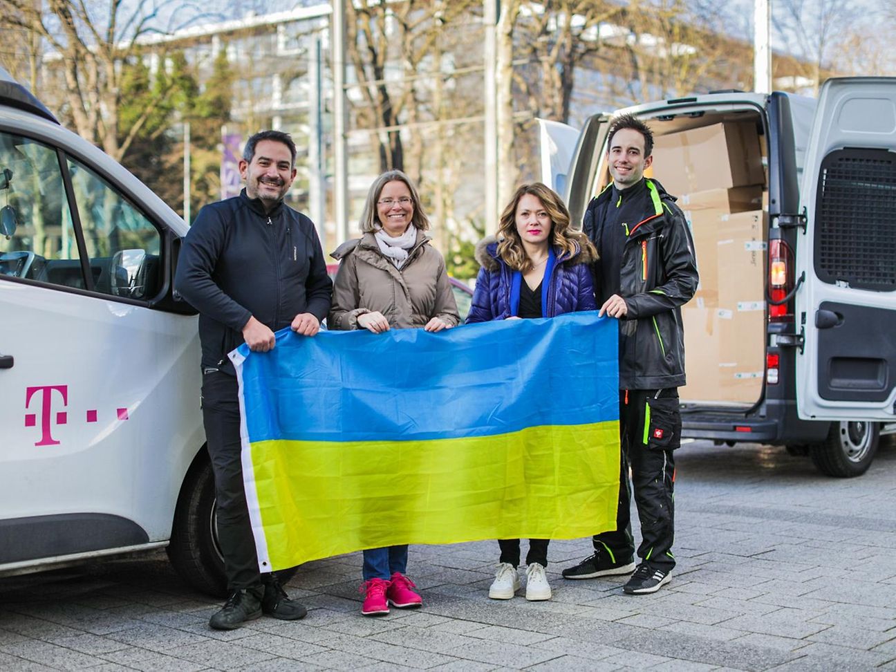 (v.l.n.r.) Michael Regel, Birgit Bohle, Olga Nevska und Tim Schiller.