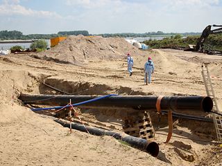 Baustelle des Elbe-Dükers.