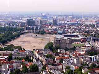 Blick auf Hamburg von oben.