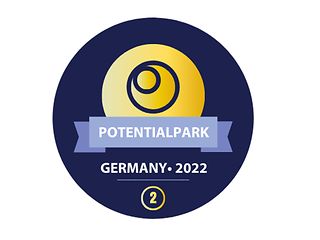 Auf dem Potentialparklogo ist Germany und Platz 2 abgebildet.