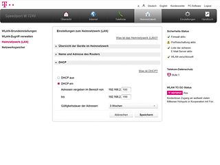 Screenshot von der Einrichtung eines Repeaters.
