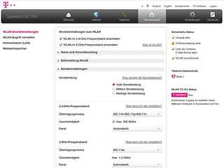 Screenshot zum WLAN-Standard