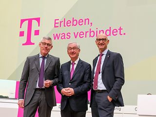 von links: Christian Illek, Ulrich Lehner, Timotheus Höttges.