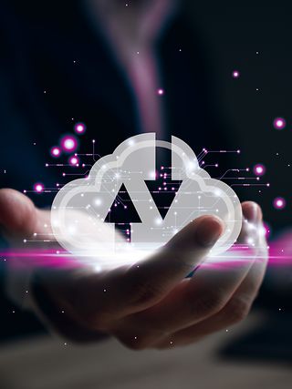 Hand and cloud.